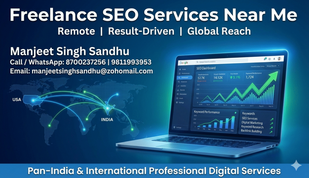 Freelance SEO Services Near Me – Result-Driven Remote SEO Services in India & USA